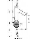 Starck Single Lever Basin Mixer 90 W/Pin Handle & Waste Set