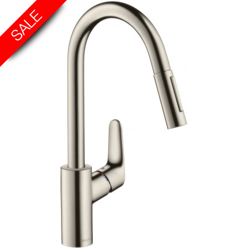 Hansgrohe - Bathrooms - M4116-H240 Single Lever Kitchen Mixer 240, Pull-Out Spray