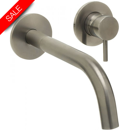 Just Taps - Vos Single Lever Wall Mounted Basin Mixer With Spout 250mm