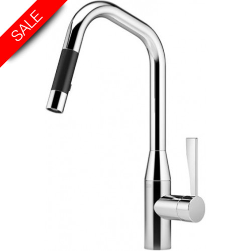 Sync Single-Lever Mixer Pull-Down With Spray Function