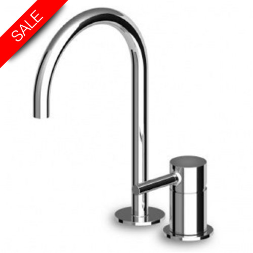Pan 2H Basin Mixer Without Pop-Up Waste