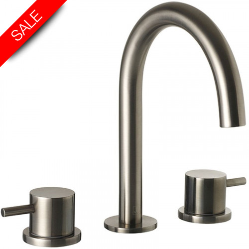 Just Taps - Vos 3 Hole Deck Mounted Basin Mixer