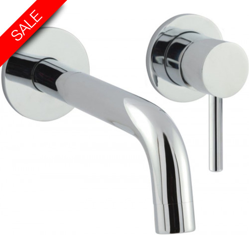 Just Taps - Florence Single Lever Wall Mounted Basin Mixer, 195mm