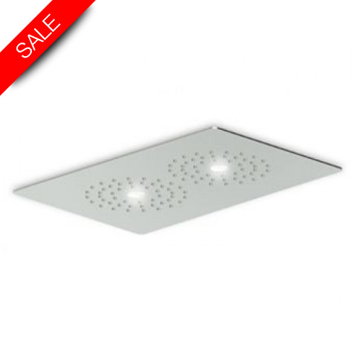 Zucchetti - Ceiling Showerhead 370 x 240mm With 2 Lights