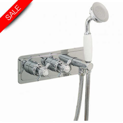 Just Taps - Grosvenor Pinch Thermostatic Concealed 2 Outlet Valve