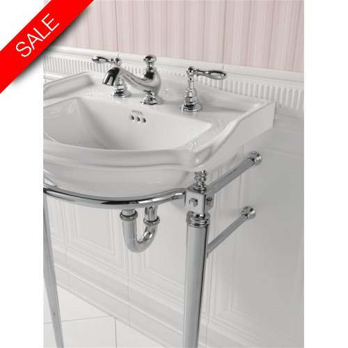 Imperial Bathroom Co - Oxford Cloak Basin Stand With Towel Rail