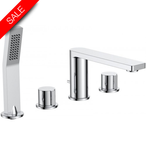 Just Taps - Hugo 4 Hole Bath Shower Mixer With Extractable Hand Shower