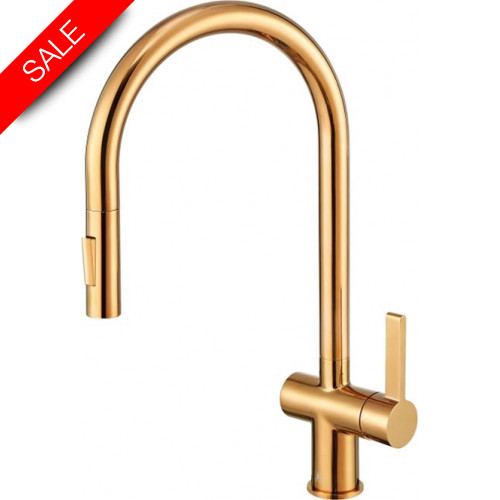 Just Taps - Xino Pull Out Sink Mixer, Single Lever