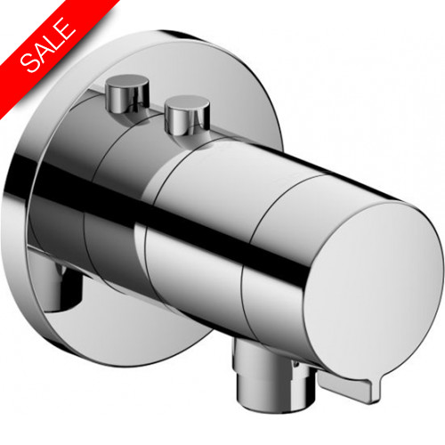 Ixmo Solo Thermostatic Mixer Shower Hose Wall Outlet/Round