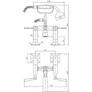 Bellagio Deck Mounted Bath/Shower Mixer