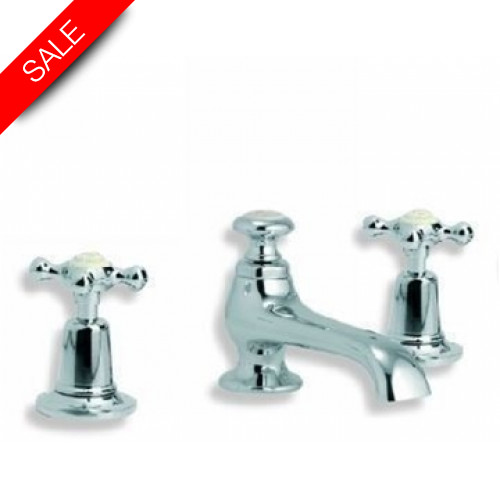 Connaught Deck Mounted 3 Hole Basin Mixer With Pop Up Waste