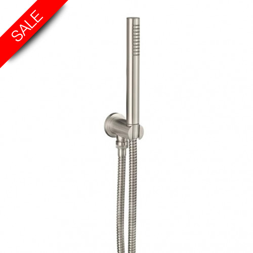 Just Taps - Inox Round Water Outlet & Holder, Slide Fixing