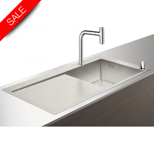 Hansgrohe - Bathrooms - C71-F450-07 Sink Combination 450mm With Drainboard Left