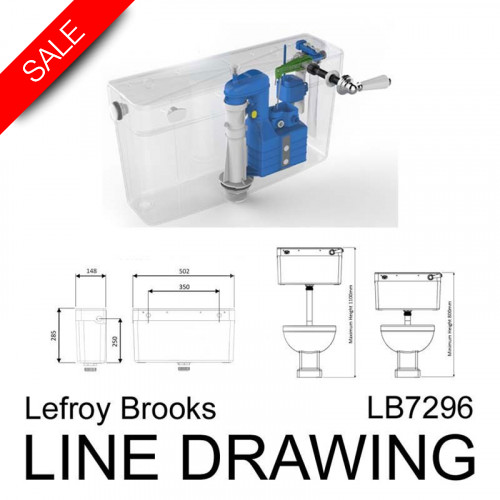Lefroy Brooks - Classic Concealed Dual Flush Cistern With Side Entry