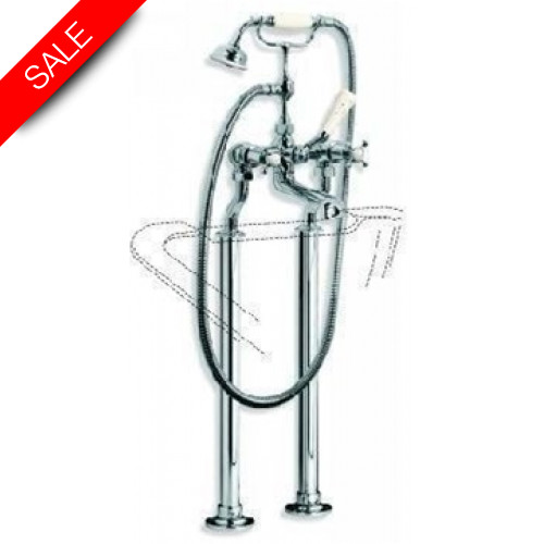Lefroy Brooks - Connaught Bath Shower Mixer With Standpipe Sleeves