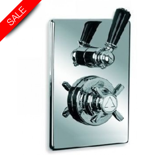 Godolphin Black Lever Concealed Thermostatic Valve
