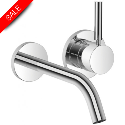 Meta Wall-Mounted Single-Lever Basin Mixer Without Waste