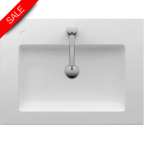 Living Square Drop In Washbasin Wall Mounted 650 x 480mm 0TH
