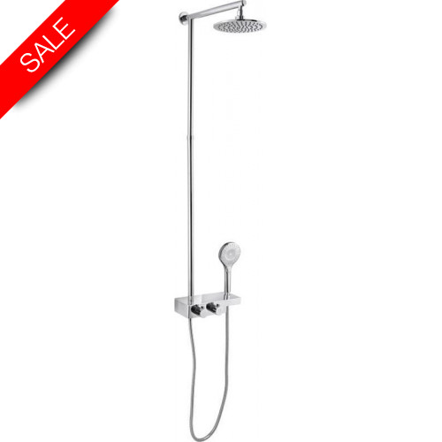 Just Taps - Thermostatic Vertical Straight Shower Pole