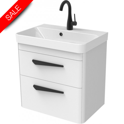 Saneux - Hyde 55 x 38cm Wall Mounted Unit 2 Drawer