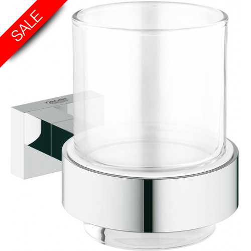 Grohe - Bathrooms - Essentials Cube Crystal Glass With Holder
