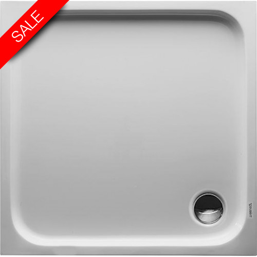 Duravit - Bathrooms - D-Code Shower Tray 900x900mm Square Outlet Diam 90mm