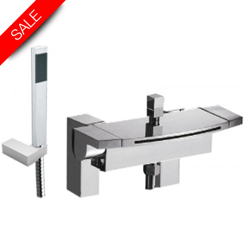 Just Taps - Flow Deck Mounted Bath Shower Mixer With Kit