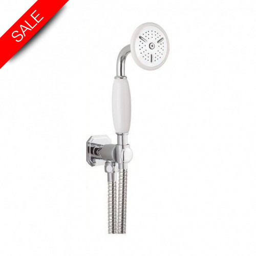 Belgravia Wall Mounted Shower Handset, Wall Outlet & Hose