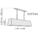 Rafina Pendant Light H1800xW1000xD200mm Max