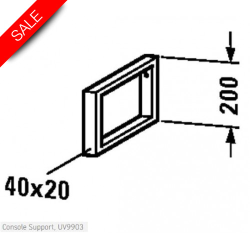 Duravit - Bathrooms - UV Console Support-Towel Rail 200x42/20x480mm