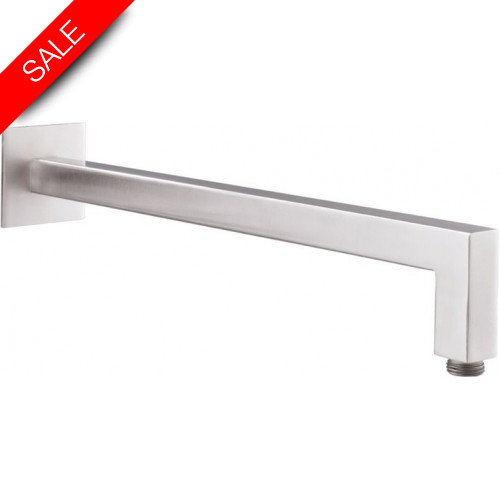 Just Taps - Inox Square Shower Arm 400mm