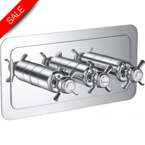 Just Taps - Grosvenor Pinch Thermostatic Concealed 2 Outlet Shower Valve