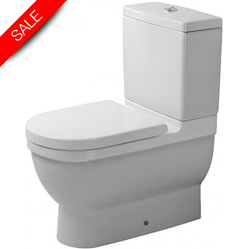 Starck 3 Toilet Close-Coupled 655mm Washdown Vario Outlet