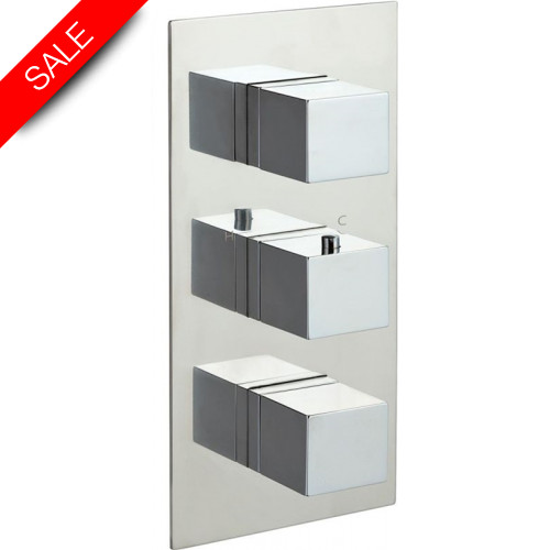 Just Taps - Athena Thermostatic Concealed 3 Outlet Shower Valve Vertical