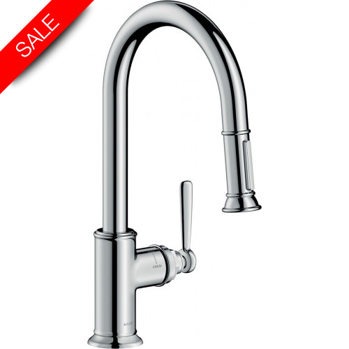 Montreux Single Lever Kitchen Mixer 180 With Pull-Out Spray