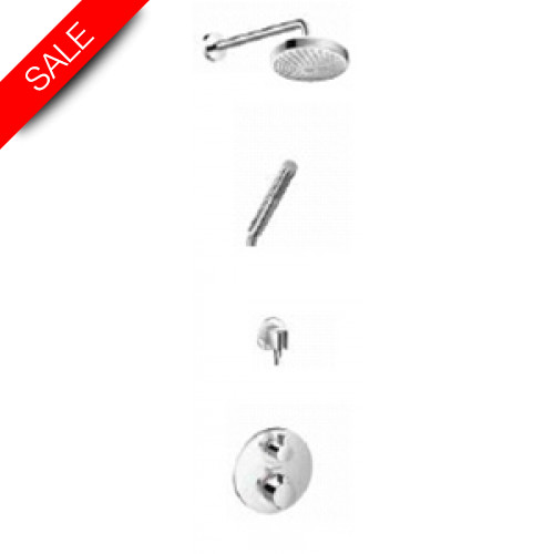 Hansgrohe - Bathrooms - Round Valve With Croma Select O/head & Baton Hand Shower