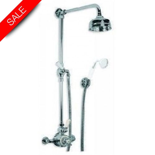 Godolphin Exposed Therm Valve With Shower Kit & 8'' Rose