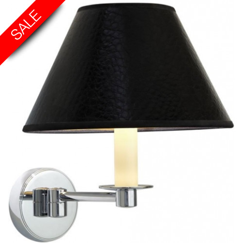 Imperial Bathroom Co - Brokton Wall Light With Leather Effect Shade