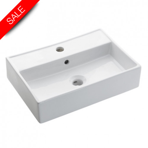 Turin Wall Mounted Basin With Overflow 500mm