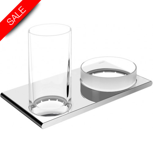 Keuco - Edition 400 Double Holder Glass/Utensil Tray