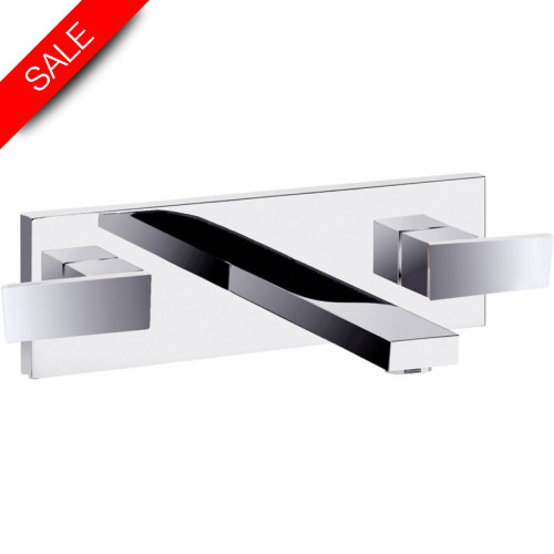 Just Taps - Athena Wall Mounted Basin Mixer Without Pop Up Waste