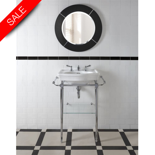 Imperial Bathroom Co - Firenze Cloak Basin Stand With Brass Legs & Glass Shelf