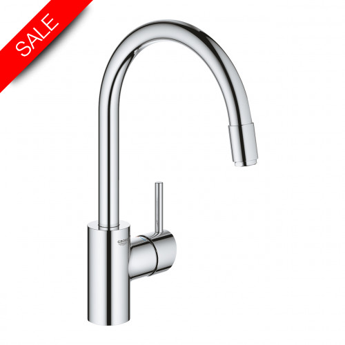 Grohe - Bathrooms - Concetto C-Spout Sink Mixer With Extractable Mousseur