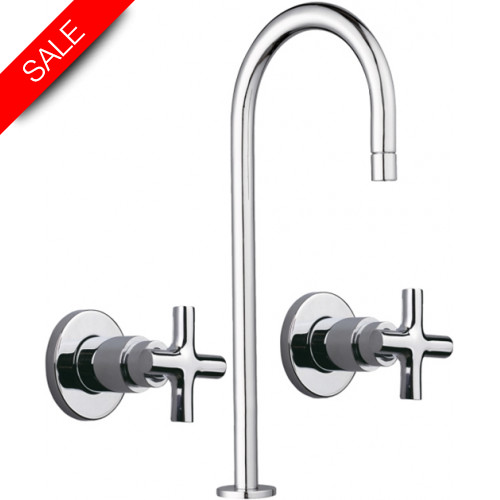 Just Taps - Solex Deck Mounted Spout With Concealed Stop Valves