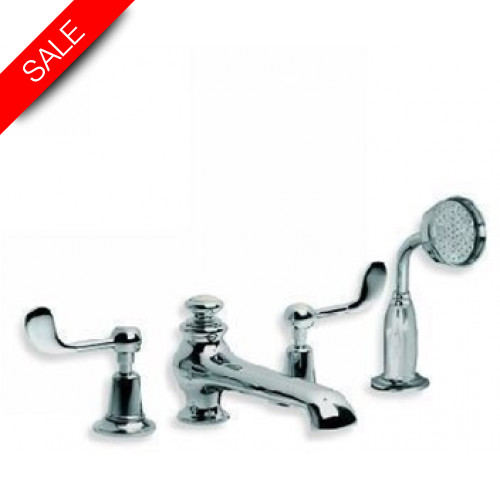 Lefroy Brooks - Connaught Lever Deck Mounted 4 Hole Bath Set