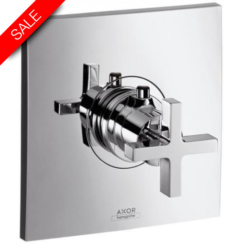 Hansgrohe - Bathrooms - Citterio Thermostat Highflow, Concealed Inst W/Cross Handle