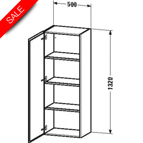 L-Cube Semi-Tall Cabinet 1320x500x363mm 1 Door