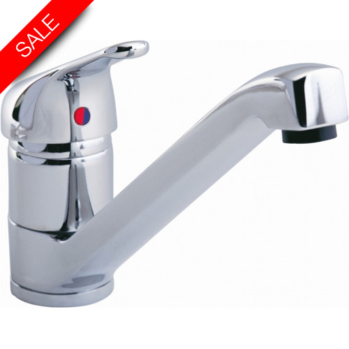 Just Taps - Topmix Monoblock Sink Mixer With Casted, Swivel Spout