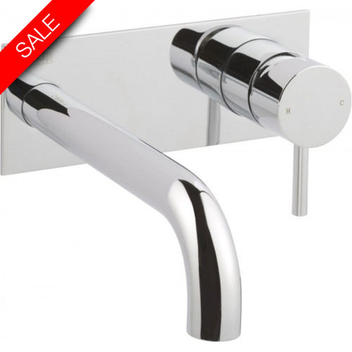 Just Taps - Florence Single Lever Wall Mounted Basin Mixer 240mm