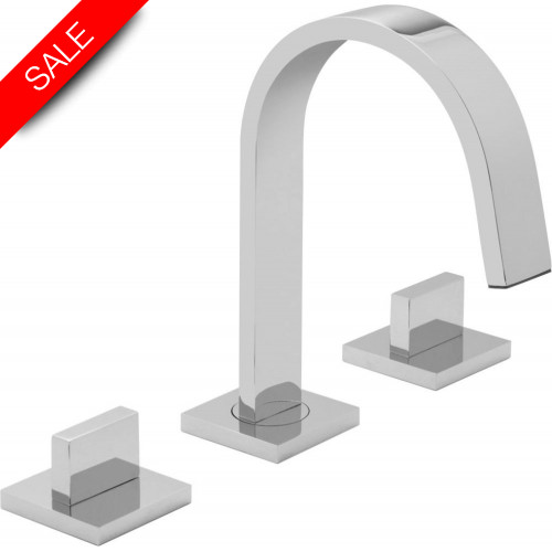 Geo 3 Hole Basin Mixer Spout Deck Mounted